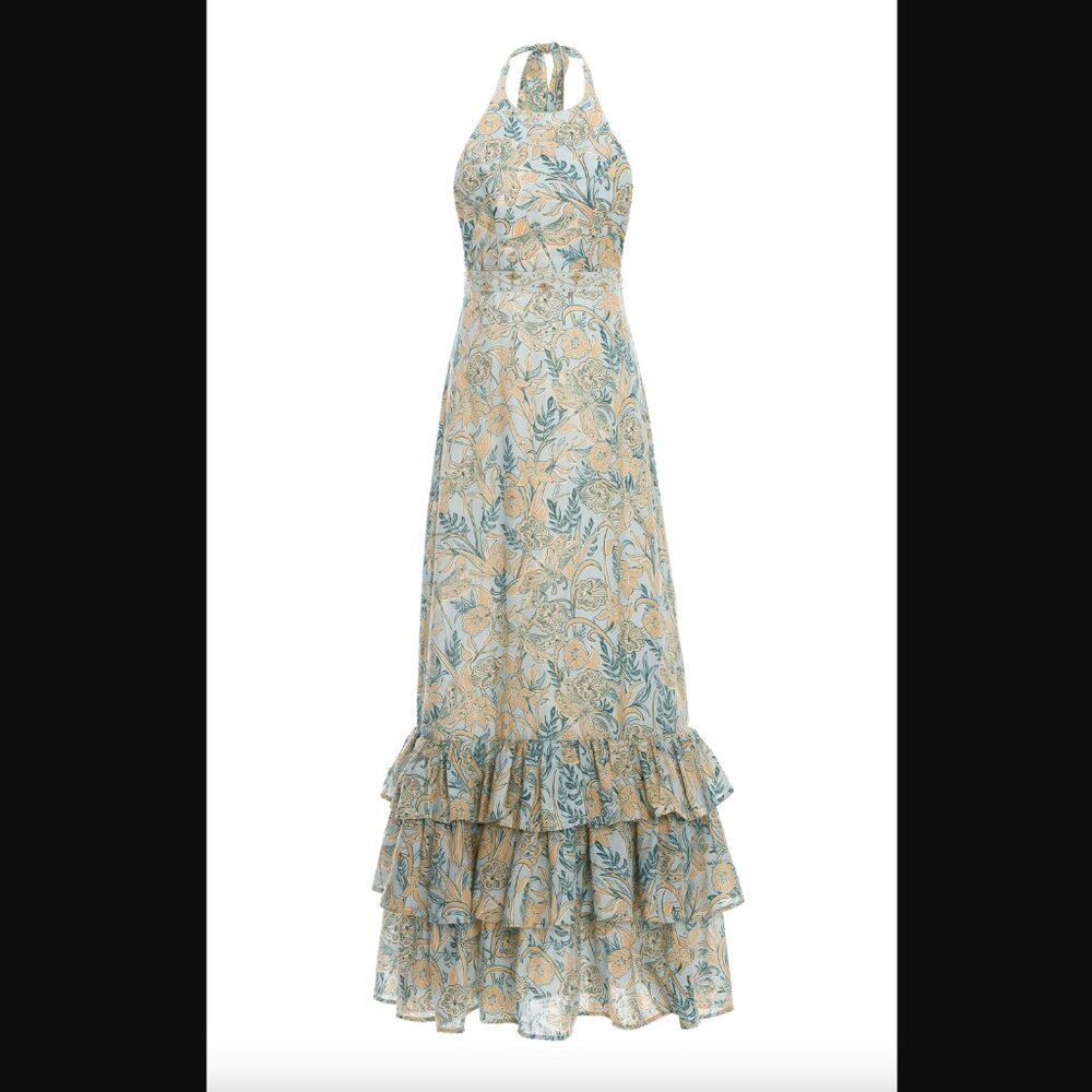 Agua by Agua Bendita | Magnolia Vuelo Día Linen Maxi Dress